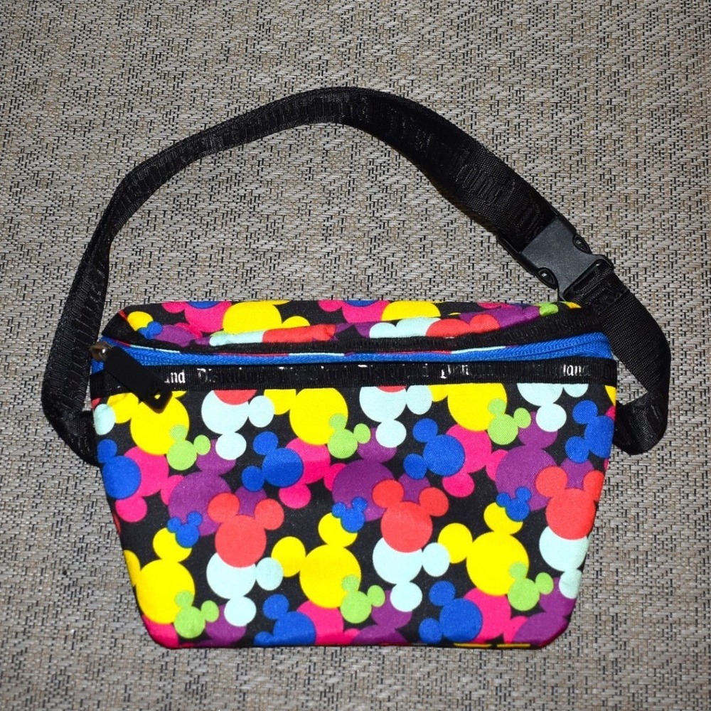 Disneyland Fanny Pack Women‎ OS Multi Excellent Mickey Mouse Print Waist Bag